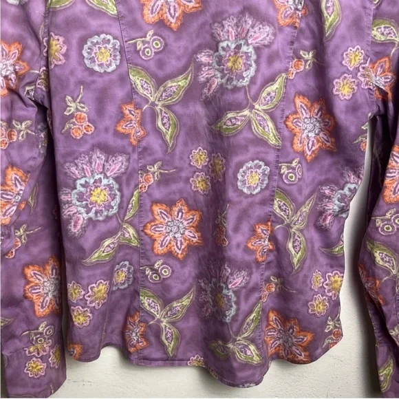 CHRISTOPHER & BANKS Floral Button Down Shirt - Picture 6 of 11